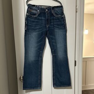 Ariat Blue Bootcut Jeans with Vintage Wash